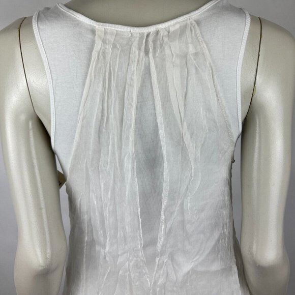 Linq Frost Extra Tank Women XS NWT $120 Cotton Silk Ruffle Layer Top Sleeveless - Picture 7 of 10